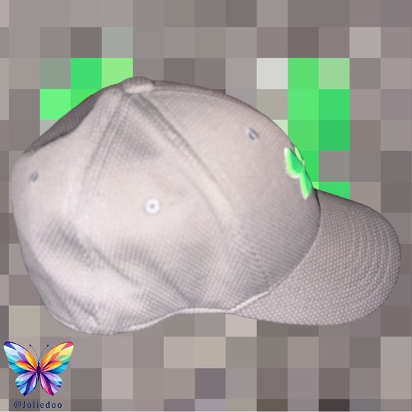 Under Armour Kids' Cap in Gray with Neon Green Logo Youth Kids SM/MD - Picture 2 of 4